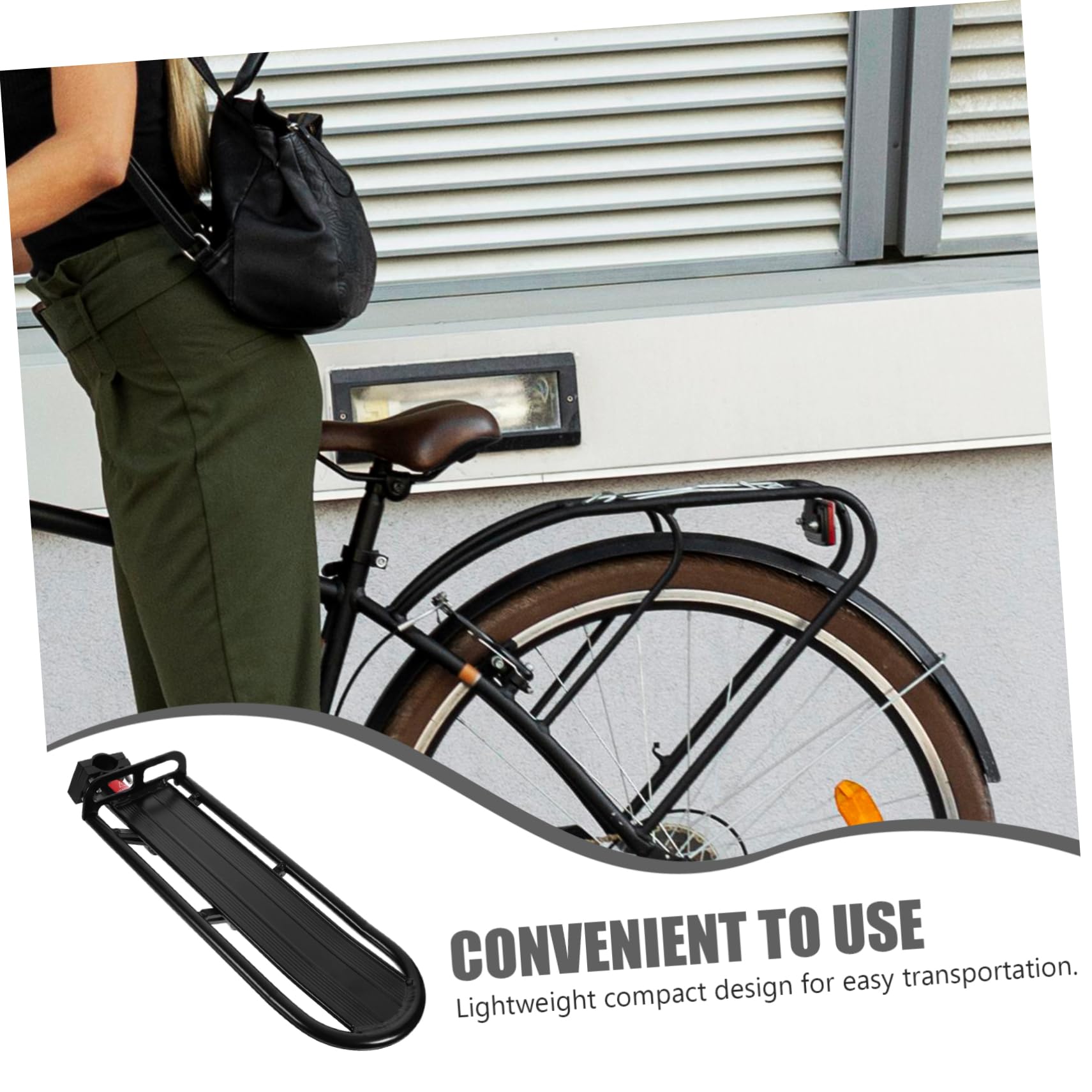 Anneome Bike Rear Pannier Mount Rack Aluminum Frame Quick Release Luggage Carrier Cargo Racks for Road Mountain Bikes