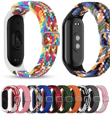 Carambola Xiaomi Smart Band 8 Band, Nylon Braided Replacement Belt, Xiaomi Mi Band 8 Belt, Replacement Strap, Elastic Replacement Belt, Xiaomi Smart Band, Belt, Replacement Band, Exercise Watch Strap