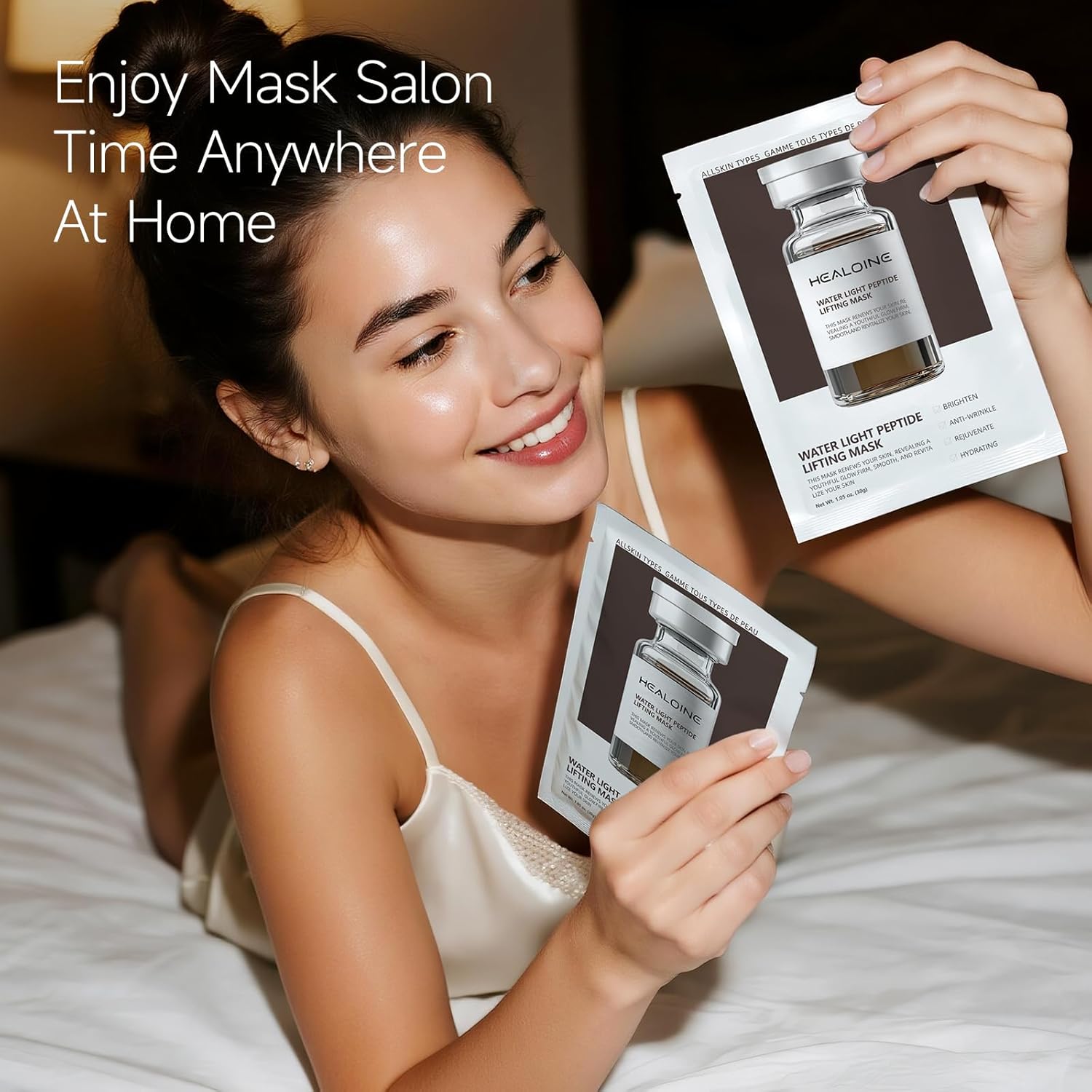 10 Packs Premium Bio-Collagen Real Deep Face Mask, Even Skin Tone, Pore Minimizing, Elasticity Firming Moisturizing Facial Mask Korean Skin Care 30g*10ea - Image 8