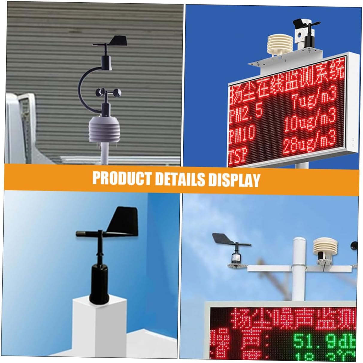 2pcs Wind Anemometer Shell Lightweight Wind Direction Indicator Shell for Accurate Measurement and Easy Assembly for Weather Observation and Outdoor Activities