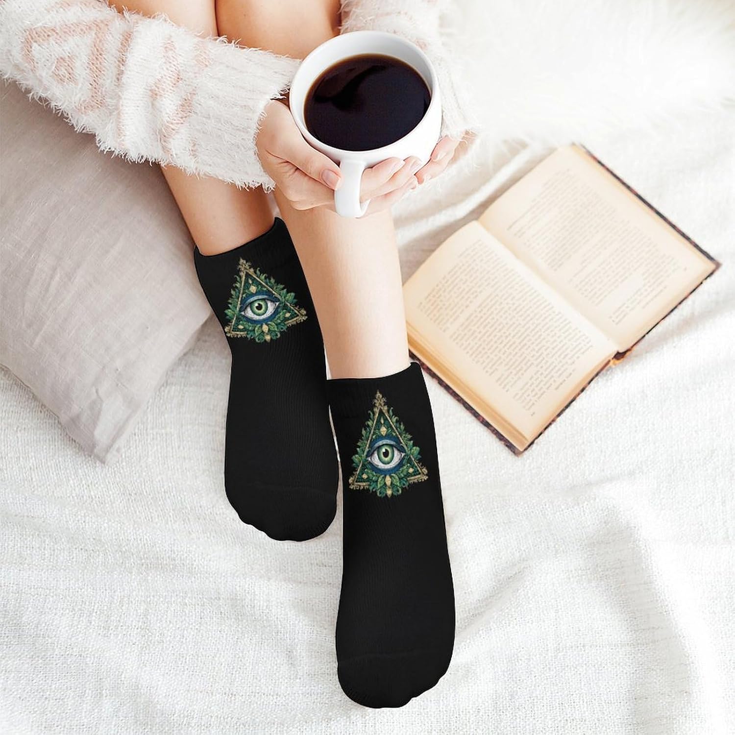 All Seeing Eye Triangle-Masonic Ankle Socks for Men Women Low Cut Crew Sock Casual Sports Clothing