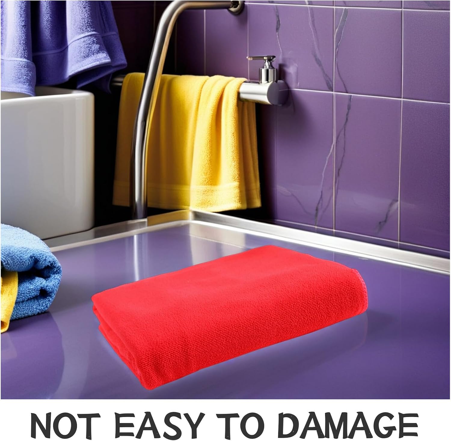 Quick Dry Bath Towel Extra Large Lightweight Towel for Spa Beach Swimming Camping Red