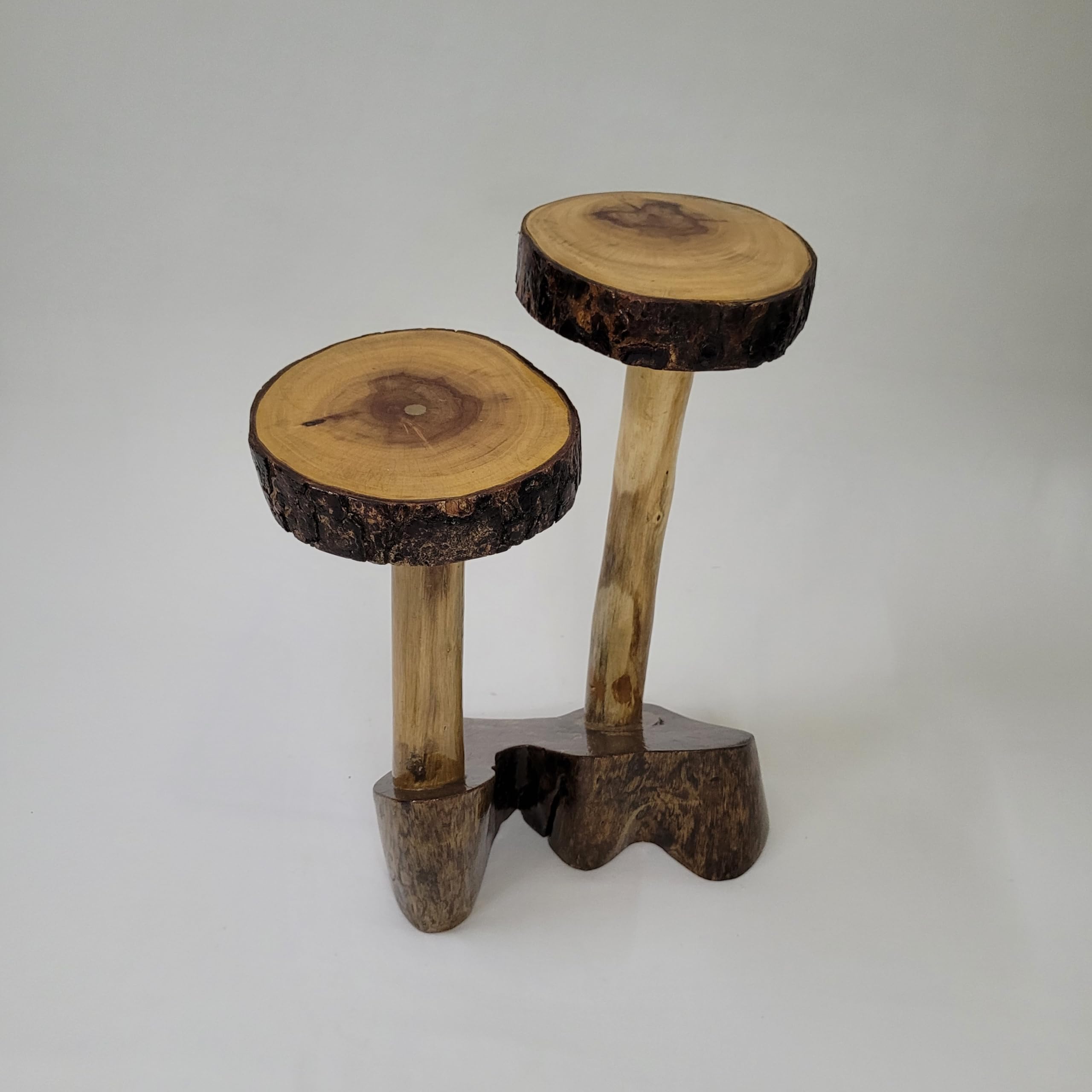 Rustic Tree-Inspired Night Stand - A Vintage Bedroom Decor Essential! Unique Wooden Side Table for Bedroom & Living Room Decor - 43cm High Wood Furniture with Tree-Like Texture-image-23