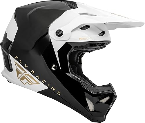 Miniatura 4 de Fly Racing 2023 Formula CP Casco para adultos, negroblancodorado, talla XL