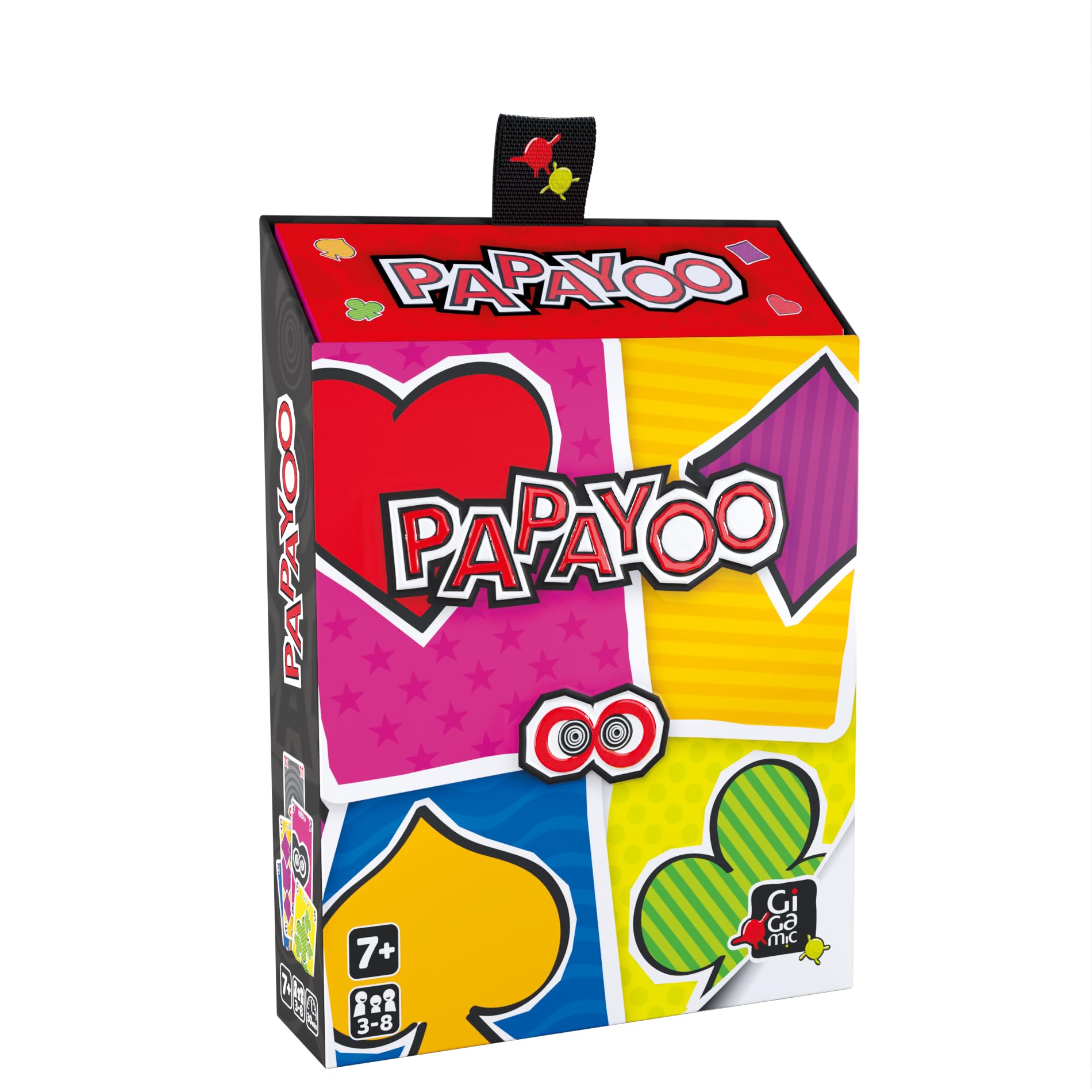 GIGAMIC Papayoo Card Game, Family Strategy Game, 8 Players, Ages 7, 14.7 x 3.2 cm