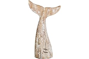 Morning View Wooden Whale Tail Decor: Coastal Appeal for Beachy Homes