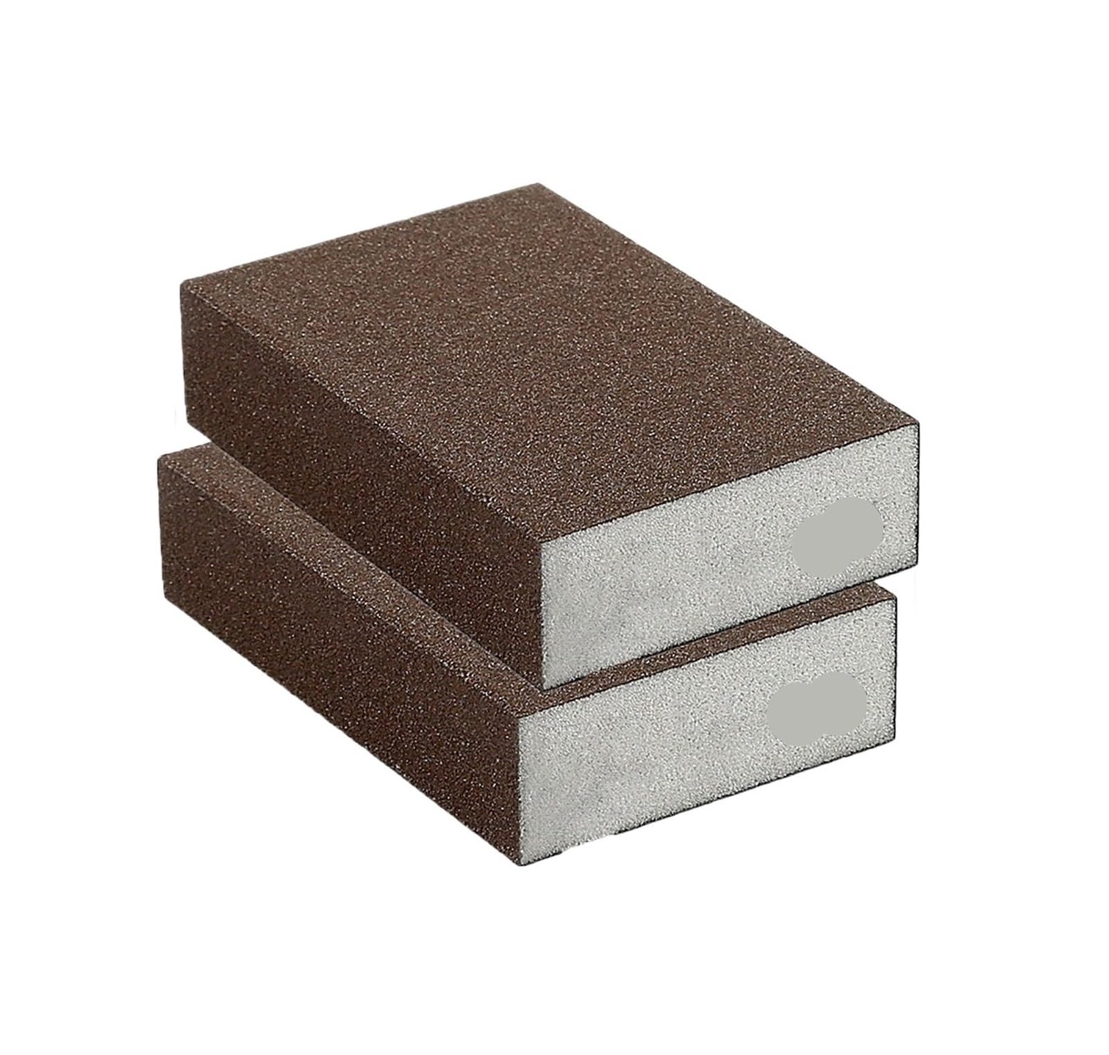 Esponjas de Lijado, Arena. Bloque de Esponja Grano 60-320, 2 Unidades, for pulir Muebles Madera y Metal(2pcs 320grit)
