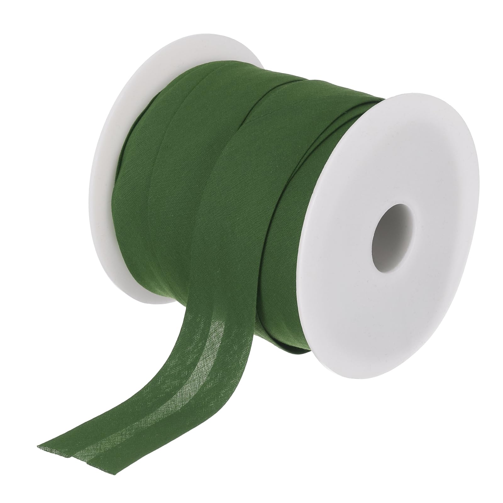 sourcing map 25mm Single Fold Bias Tape Cotton Continuous Bulk Bias Tape for Sewing, Seaming Quilting Hemming Binding Crafts (Light Green 23m)