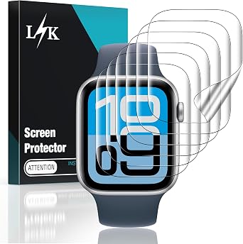 L K [6 Pack] for Apple Watch SE3/SE2/SE/Series 6/5/4 Screen Protector 44mm