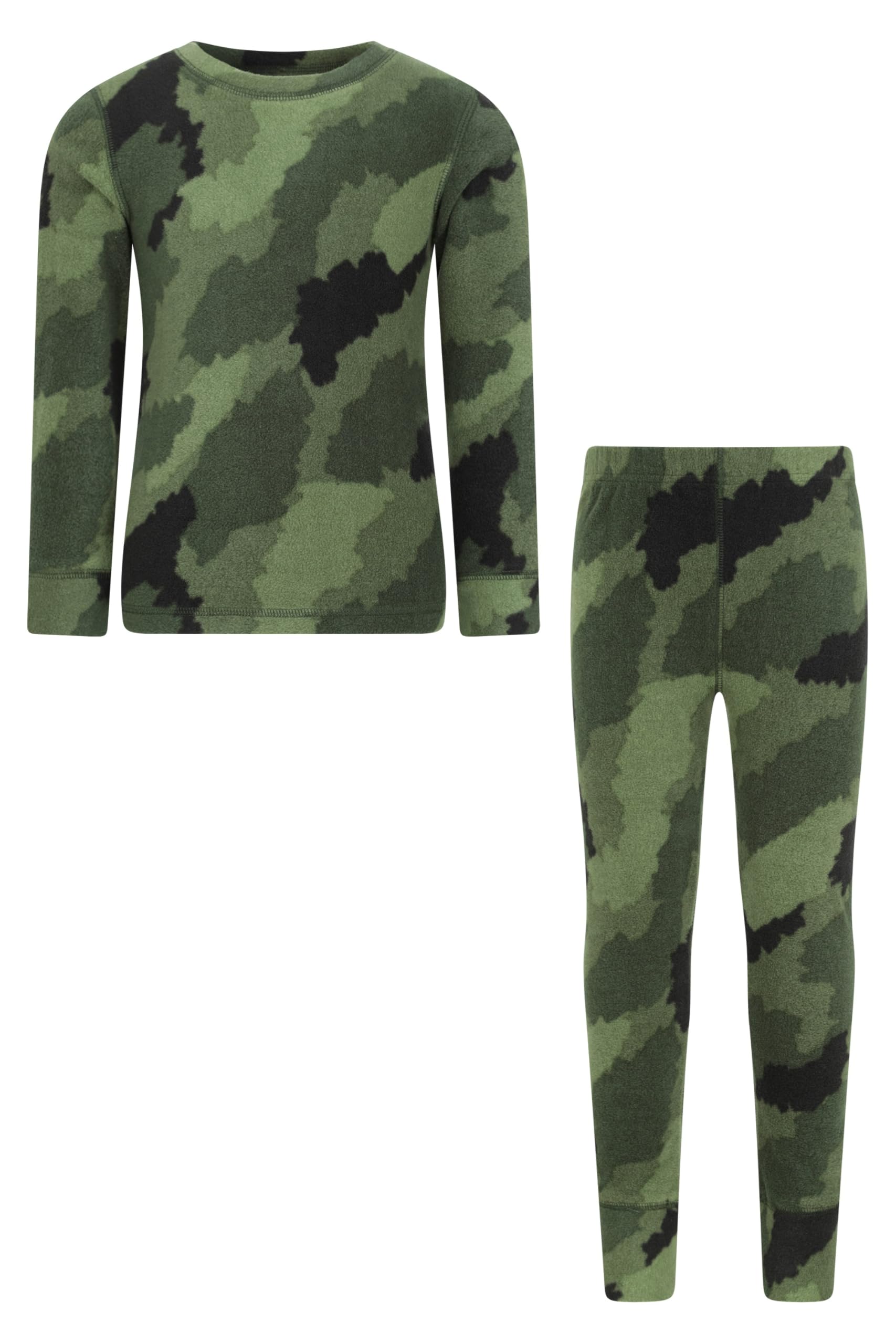 Polar Fleece Kids Base Layer Set - Green