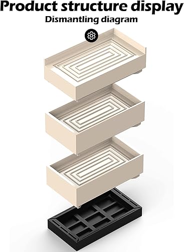 Miniatura 8 de Elevadores de muebles, camasofáescritoriomesapatas de sillarefrigerador se elevan a 1.5, 3 y 4 pulgadas, bloques elevadores ajustables rectangulares