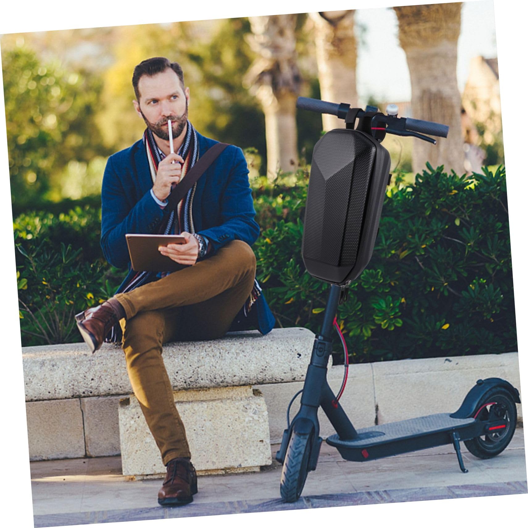Toyvian Borsa Per Auto Impermeabile Davanti Manubrio Ciclismo Magazzinaggio Zaino Per Scooter Maniglia Custodia Per Bici Elettrica Custodia Per Maniglie Dello Scooter Eva Black