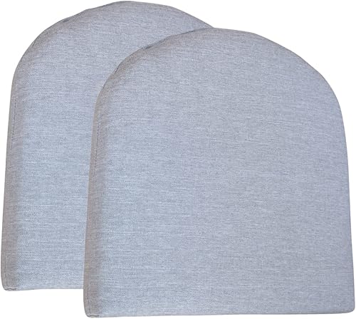 Cojines de asiento para silla de patio, almohadillas de asiento contorneadas para silla de mimbre de comedor interiorexterior, 18 x 18 x 2.5