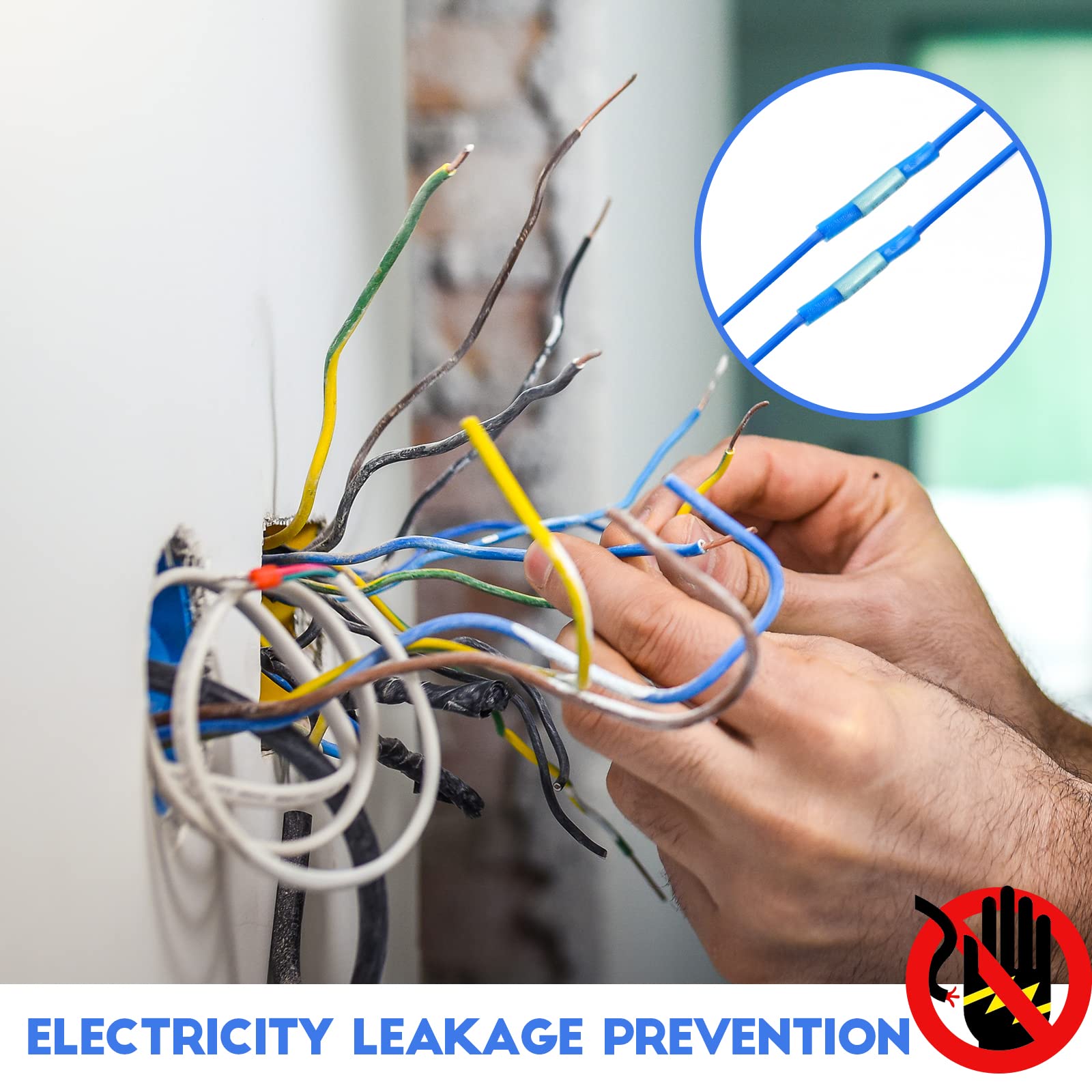 250 Connettori Termoretraibili Da 26 &ndash; 10 AWG, Connettori Per Cavi, Impermeabili, Connettori Antiurto Con Tubo Termoretraibile, Capicorda Set Di Connettori A Compressione, Rosso/blu/giallo/bianco