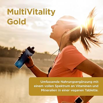 Healthspan Multivitamin Gold A-Z Formulation Wellbeing & Immune Support Vitamins A B C D E & K Calcium Iron Magnesium Selenium & Zinc Vegan 180 tablets