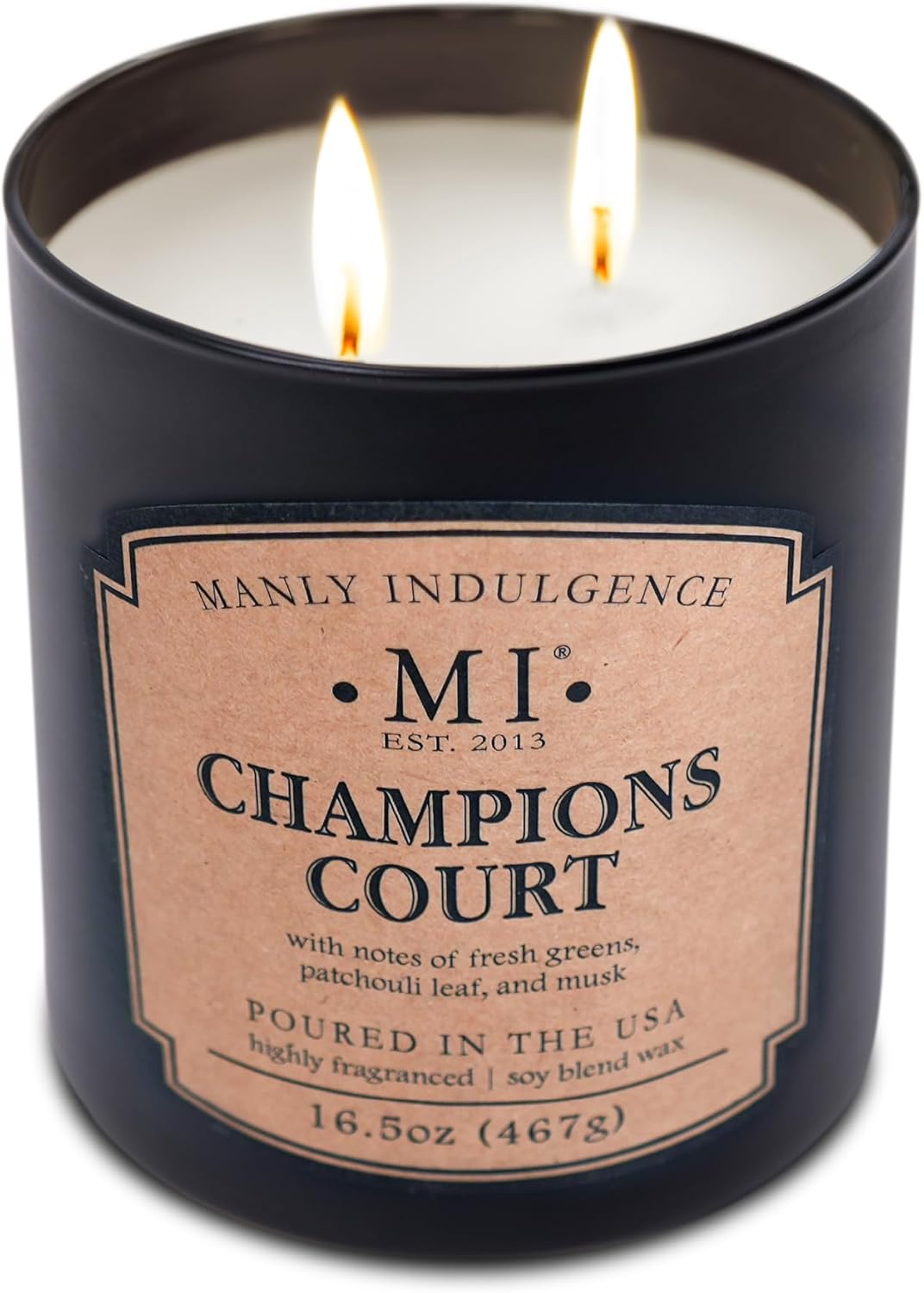Manly Indulgence Champions Court Candles for Men, 2 Wick, 16.5 oz, Premium Soy Blend Wax, 60H Burn, Candles for Home Scented - Made in The USA - Image 2