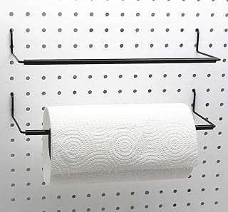 Paper Towel Holder for Pegboard, Extendable, Fit Any Standard Pegboard, Pegboard Organization Accessory Hook for Workshop,...