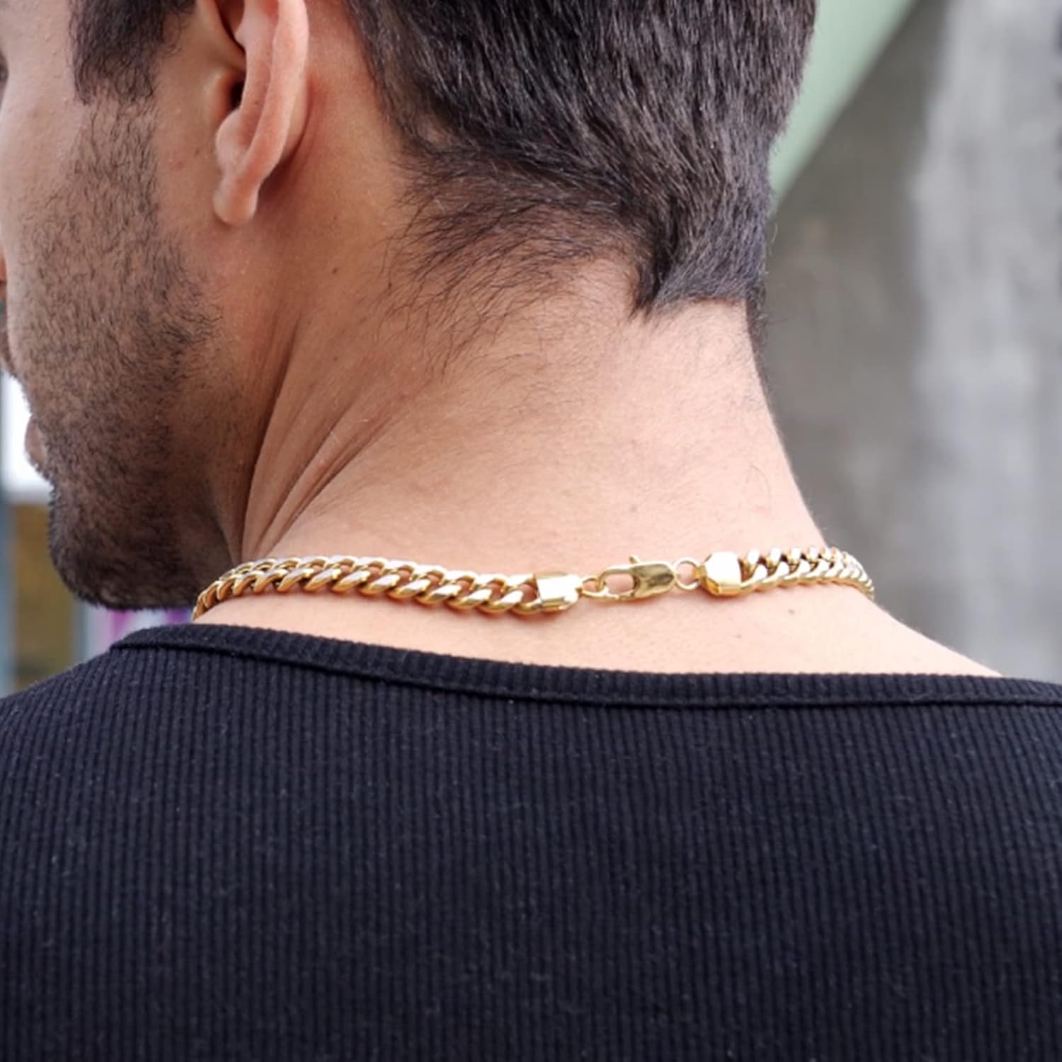 Silver Chain Necklace for Men Women: 3/4/6/10mm Italian Two Tone Cuban Link Black/Blue Silver Chain for Men - Necklace Chain Diamond Cut Stainless Steel Chain Necklace for Men 18/20/22/24/26inch - Image 7