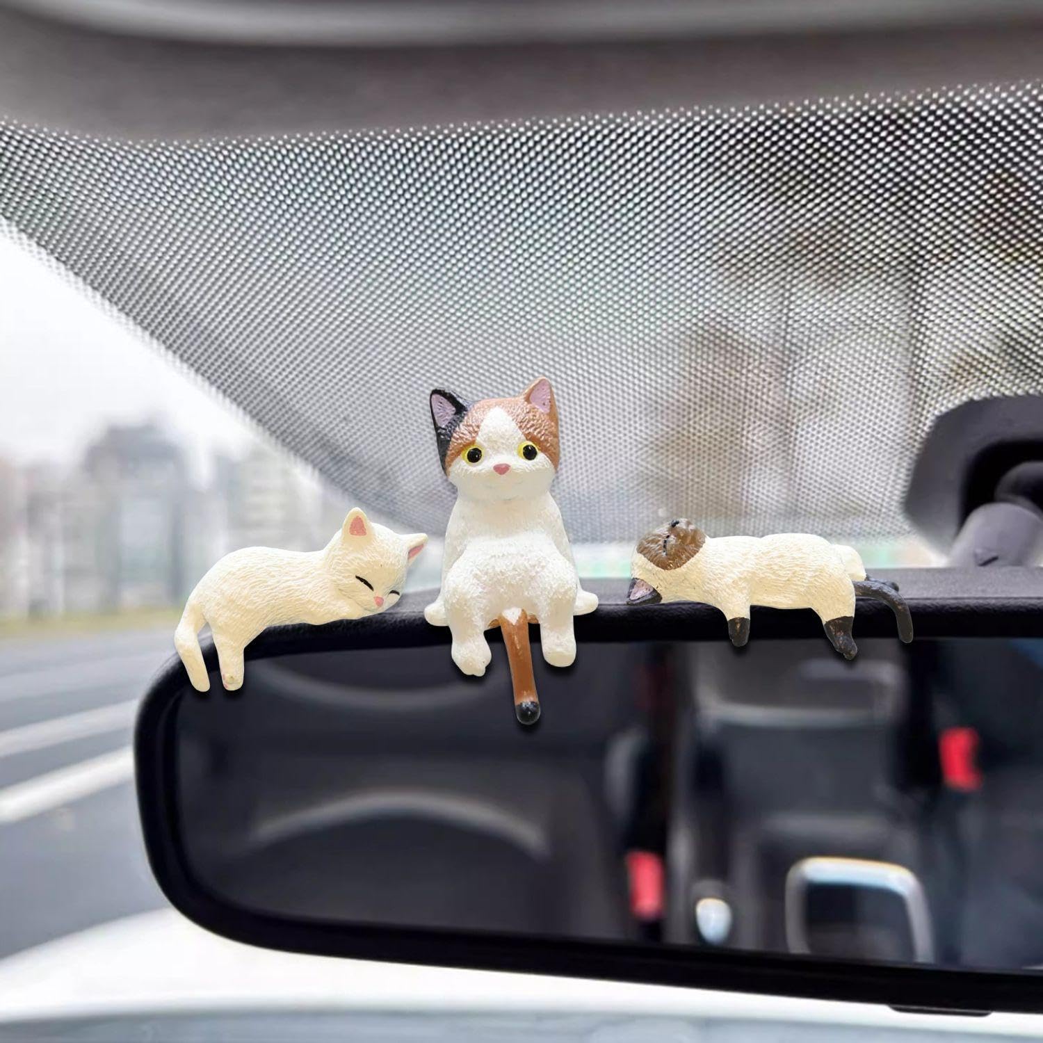 Mini Ornamenti Per Gatti 5 Pezzi, Decorazioni Per Schermi Di Piccole Auto, Ornamenti Per Mini Animali Carini