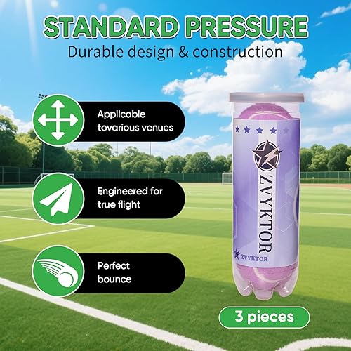 Miniatura 3 de Pelotas de tenis 34  Pelotas de entrenamiento y práctica de alta elasticidad para principiantes, bolas de colores duraderas de alta visibilidad para