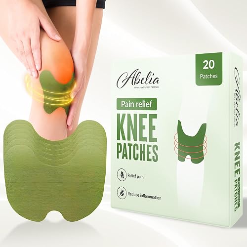 Abelia Herbal Knee Pain Relief Patches Arthritis Inflammation Patch Sticker | Instant Relief from Knee Pain | Joint Knee Pain Relief Products Natural Wormwood Extract Patch for Knee (20 Pieces)