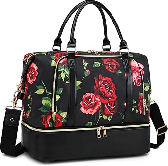 CAMTOP Women Ladies Travel Weekender Bag Overnight Duffel Carry-on Tote Bag fit 15.6 Inch Laptop Computer