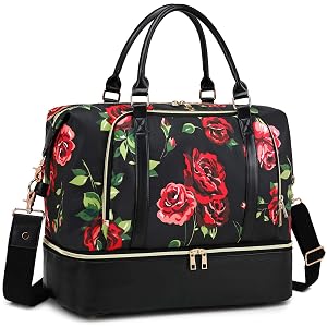CAMTOP Women Ladies Travel Weekender Bag Overnight Duffel Carry-on Tote Bag fit 15 6 Inch Laptop Computer