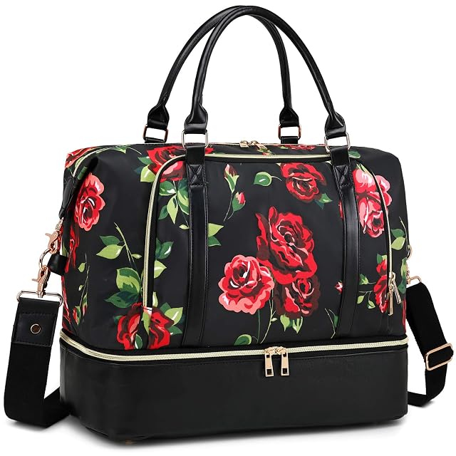 CAMTOP Women Ladies Travel Weekender Bag Overnight Duffel Carry-on Tote Bag fit 15 6 Inch Laptop Computer
