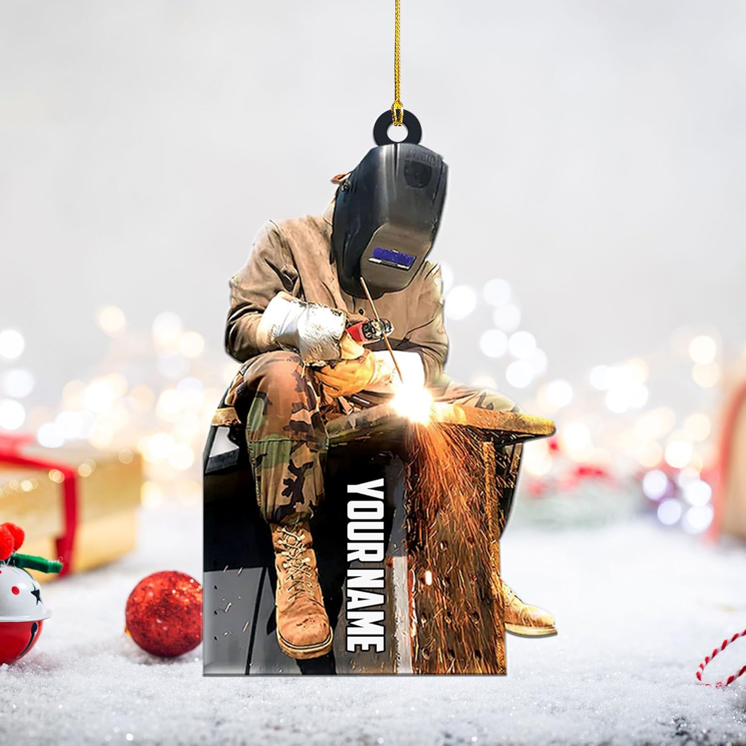 Amazon.com: HomeDesign Personalized Welder Ornament, Custom Welder ...