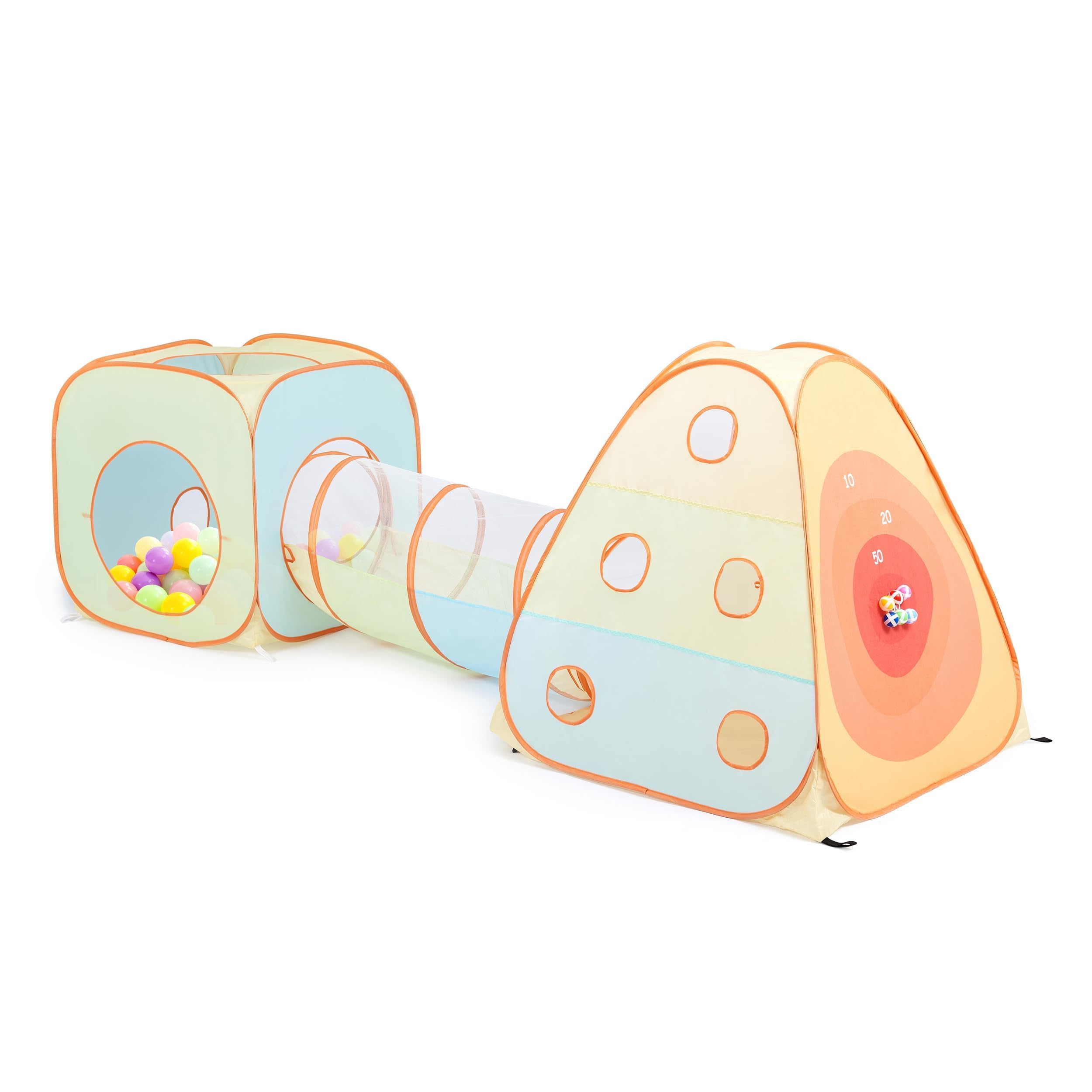 Assembled UTEX 3-in-1 Pop-Up Play Tent with Tunnel and Ball Pit