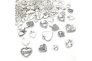 WOCRAFT Valentine Heart Beads Jewelry Making Charms