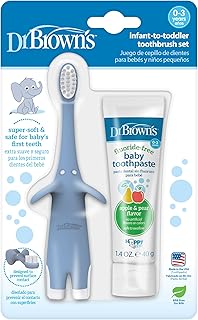 Dr. Brown's Blue Infant-to-Toddler Toothbrush Set - Gentle Oral Care