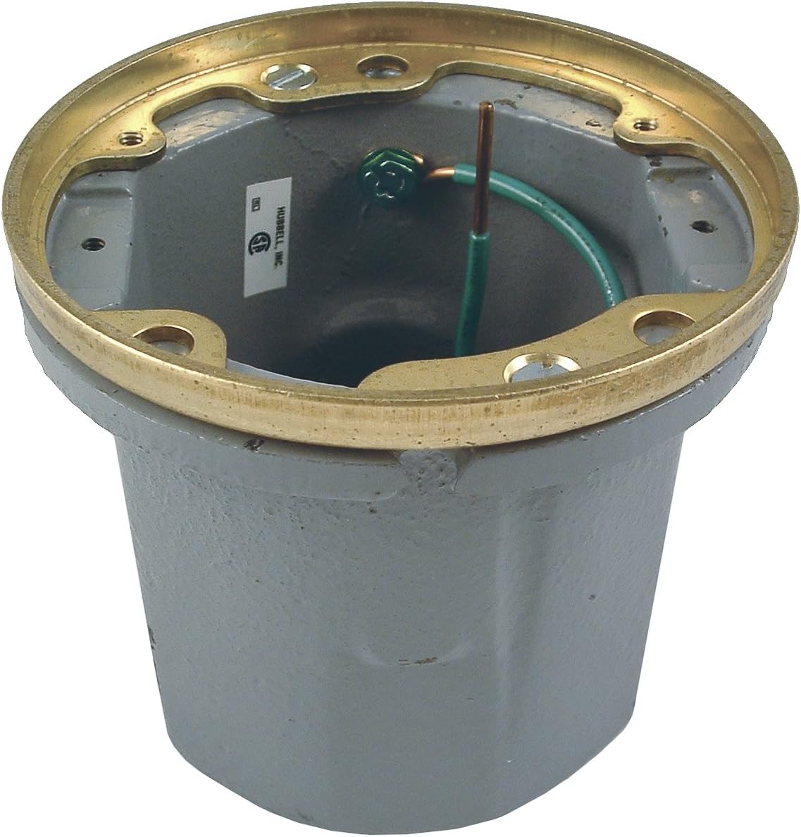 RACO 6223 18.5 Cubic Inch Round Non-Adjustable Wood Floor Box