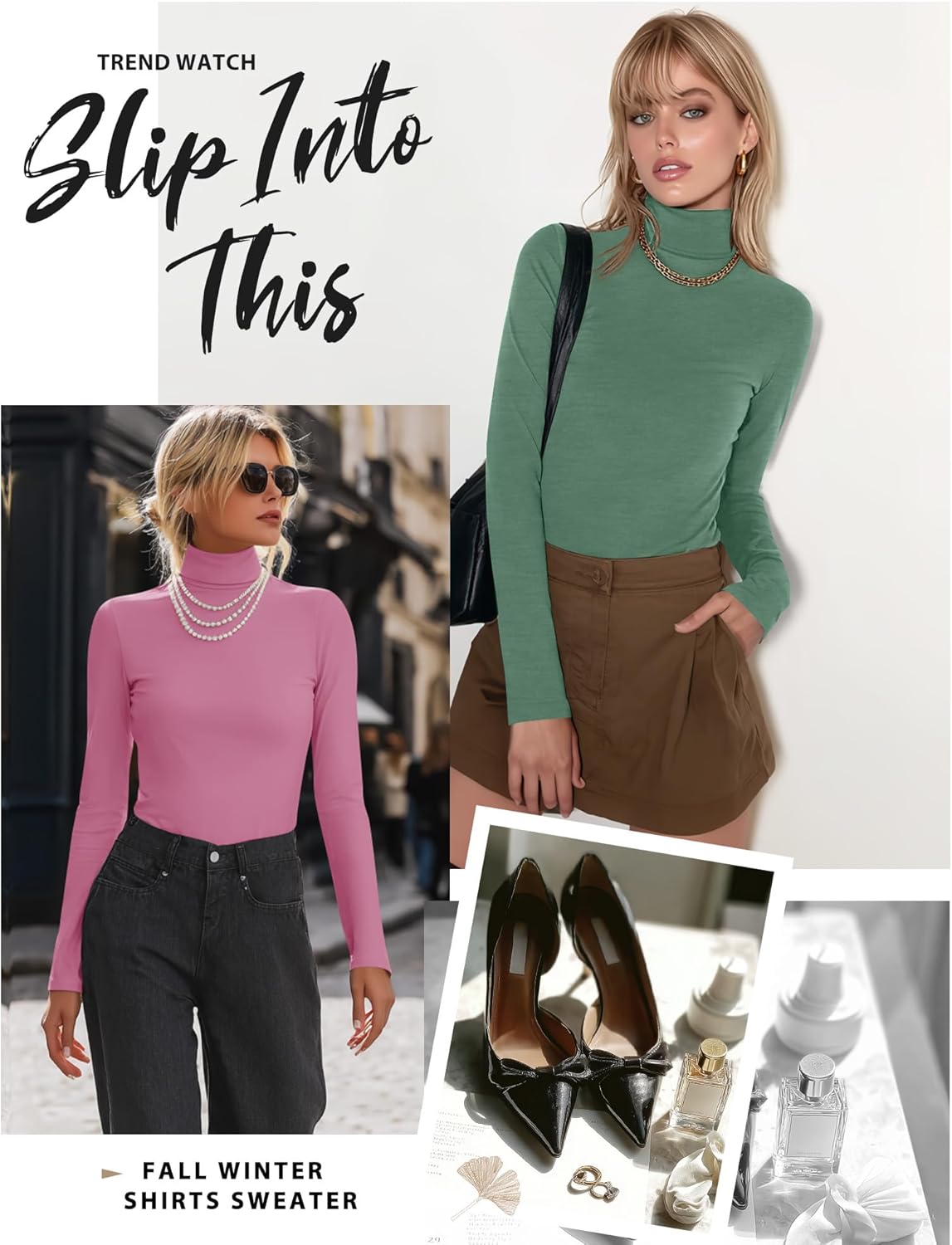 Neer 3 Pack Cotton Women's Turtleneck Long Sleeve Tops Thermal Underwear Base Layer Fall Winter Shirts Sweater - Image 5