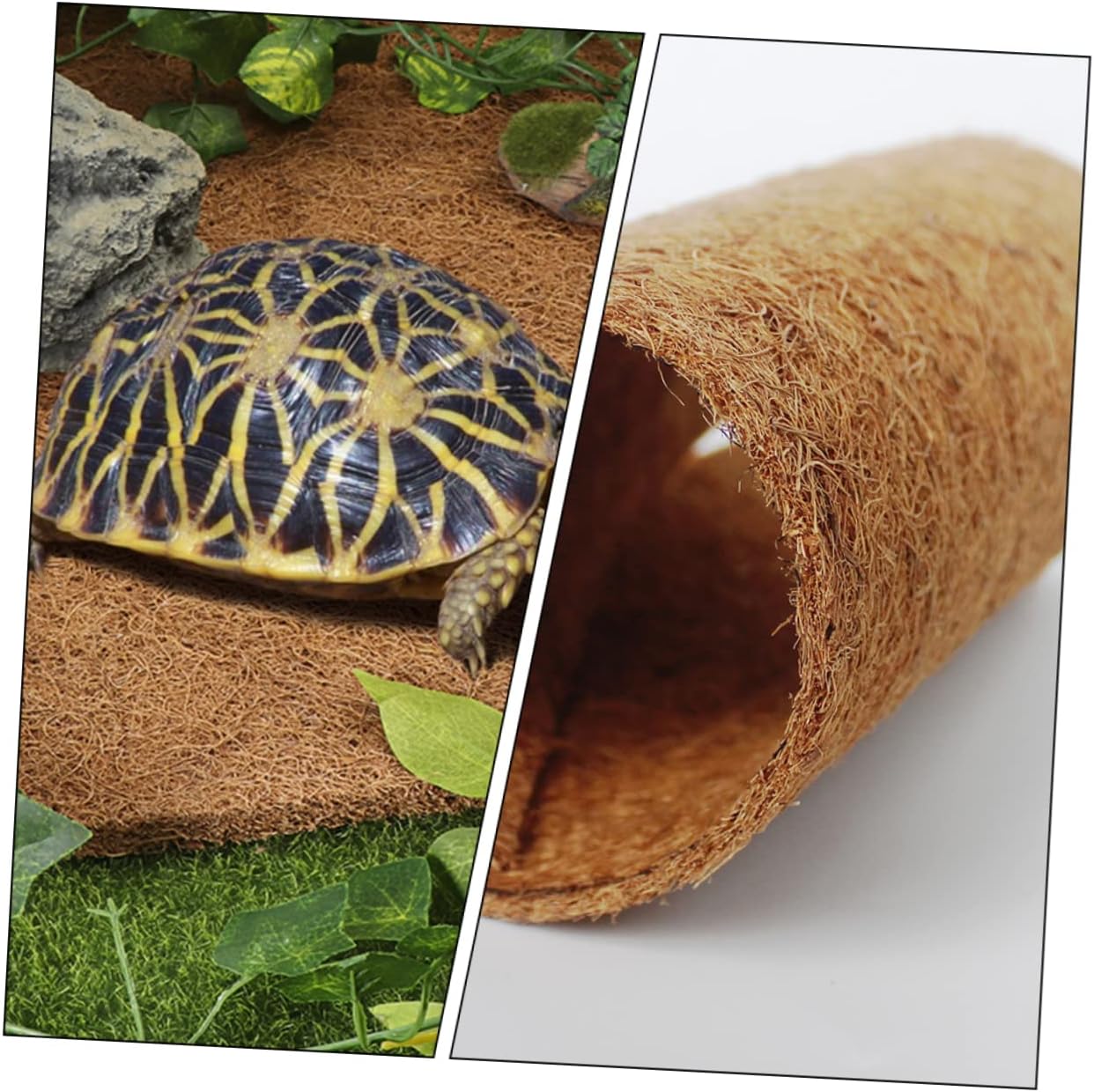 UKCOCO Reptile Carpet Mat Snake Lizard Turtle Bedding Natural Coconut Fiber Insulation Pad for Aquarium Terrarium