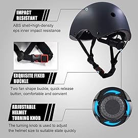 Adjustable Helmet for Ages 5-16 Kids Toddler Boys Girls Youth,Protective Gear with Elbow Knee Wrist Pads for Multi-Sports Skateboarding Bike Riding Scooter Inline skatings Longboard Roller Skate