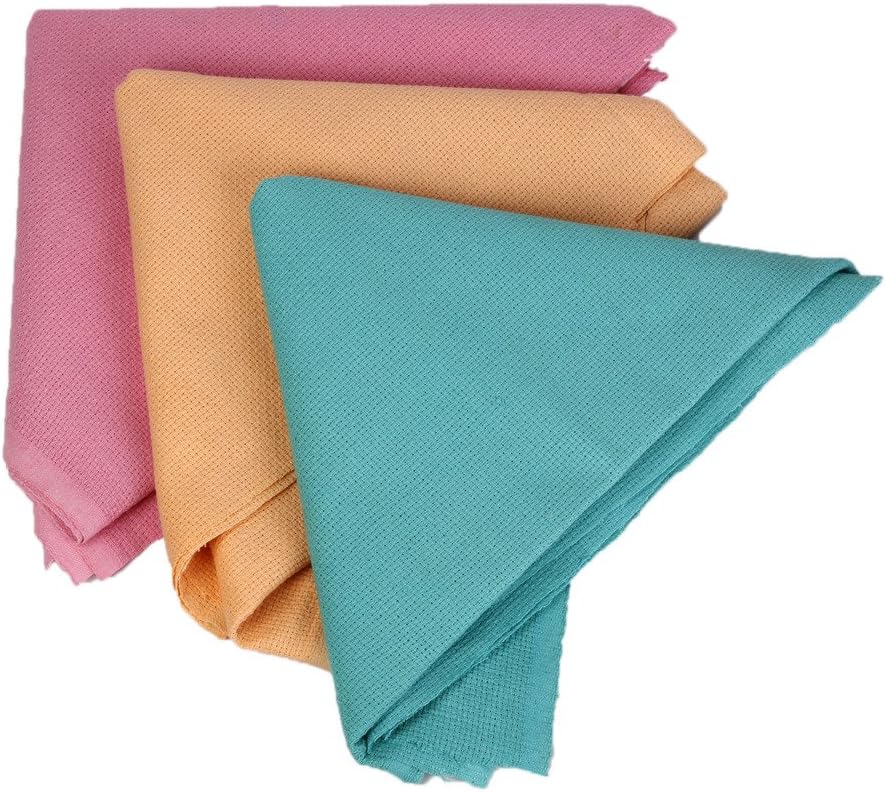 den embroidery-matty fabric assorted shades-for embroidery-cross stitch-pink-skin-light green-for embroidery craft-3 meter