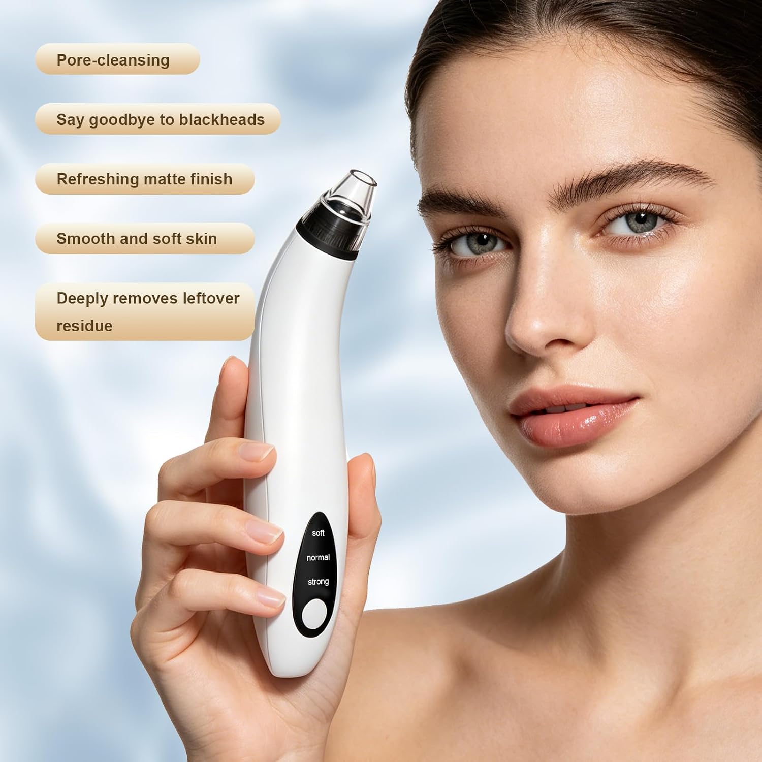 Blackhead Remover Tools Vacuum Facial Pore Cleaner Tool 3 Suction Power | 4pcs Stainless Tools,5 interchangeable probes USB rechargeable pore vacuum kit for facial deep cleansing, suitable for adults