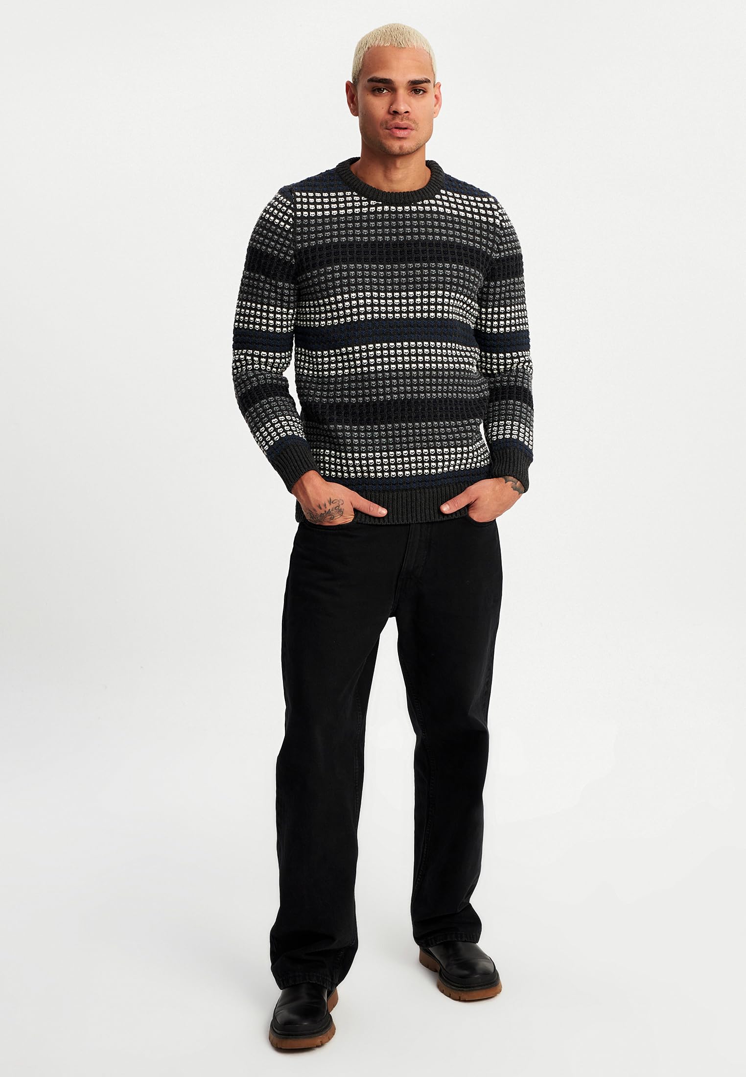 Leif Nelson Maglione Uomo Felpa a Maglia Girocollo LN-20760