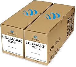 duston 2x Black Toner 60F2X0E, 602XE Compatible with Lexmark MX510 MX511 MX611
