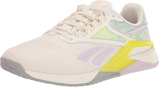 Reebok Women's Nano X2 Cross Trainer, Chalk/Quartz Glow/Acid Yellow, 7