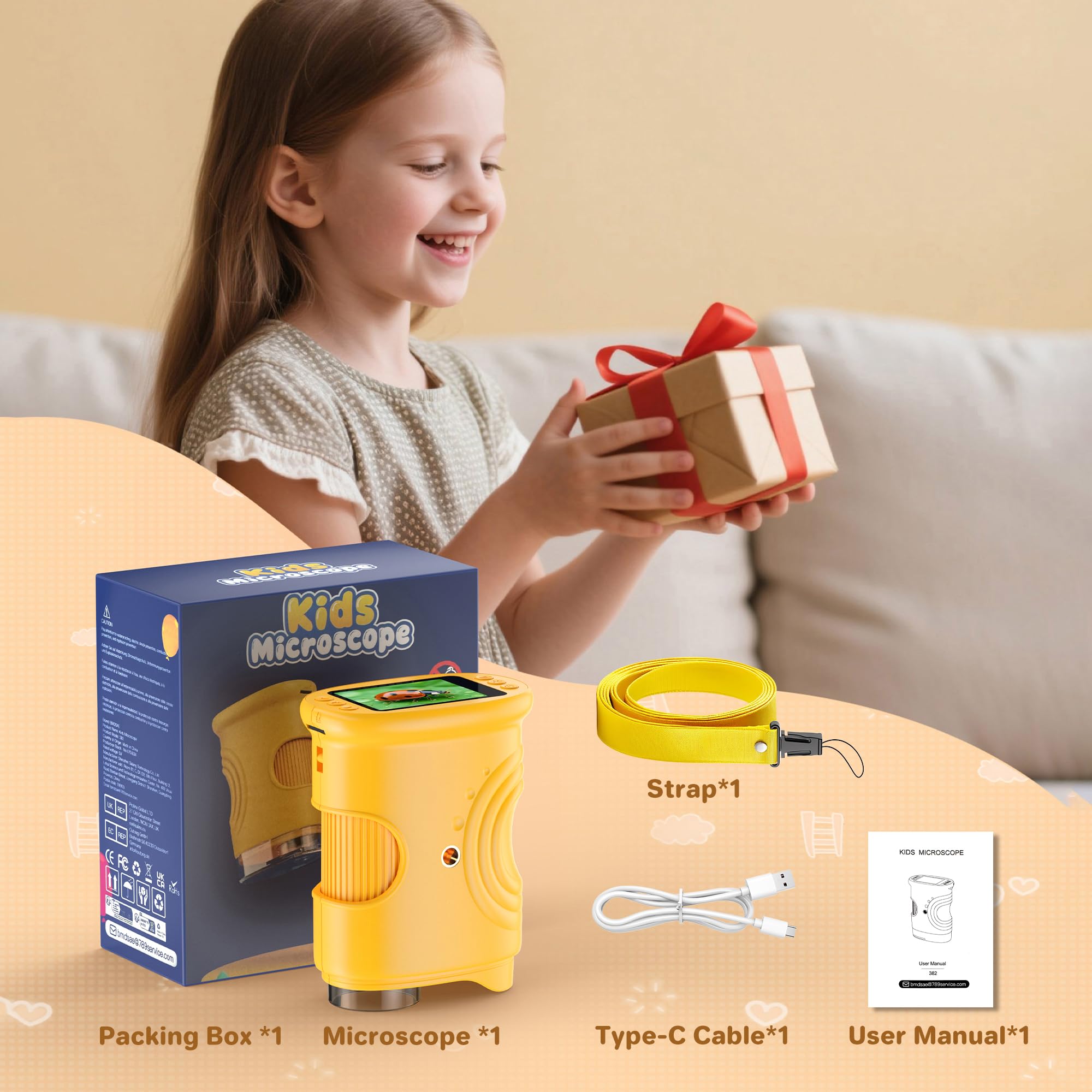 Amazon.com: 1000X Handheld Digital Microscope for Kids: Pocket