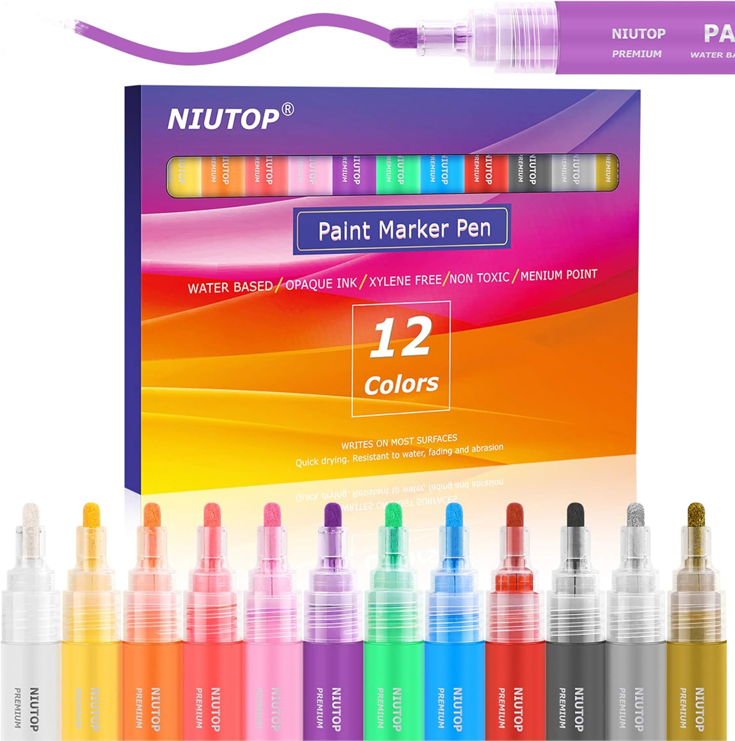 Paint Markers Crafts Supplies, Acrylic Paint Pens for Rock Painting Kit, Halloween Pumpkin Decorations Ornaments Paint Marker Pens for Kids Adults DIY Marking, Ceramic, Wood, Canvas Mug Painting : Arts, Crafts & Sewing