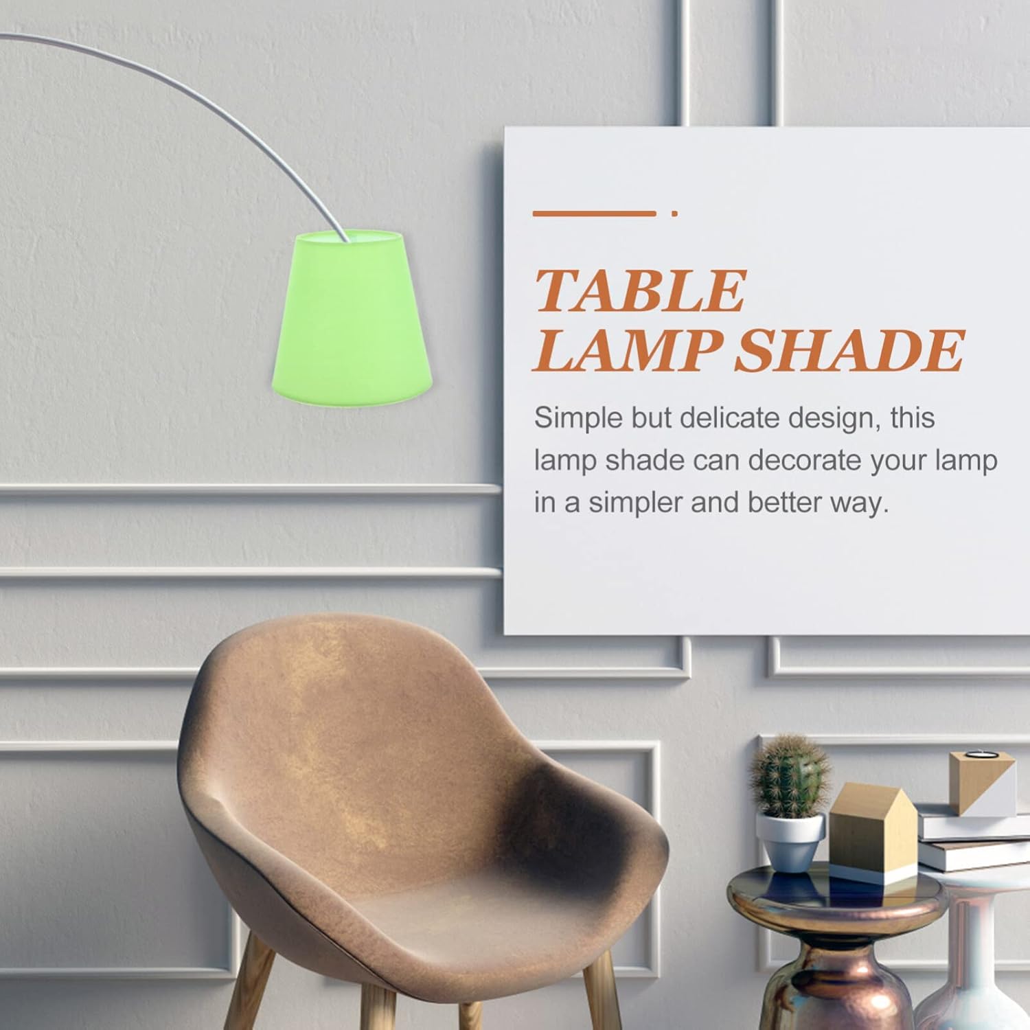 Kichvoe Decorative Clip Lamp Shade Lightweight Replacement for Table and Floor Lamps Easy Installation Fluorescent