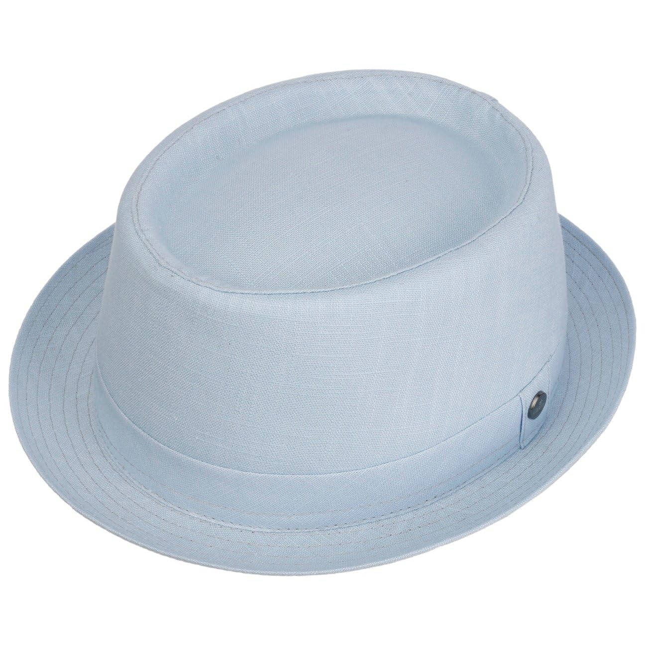 LIERYS Pork Pie Leinenhut meliert Made in Italy Herren Damen Sommer Winter