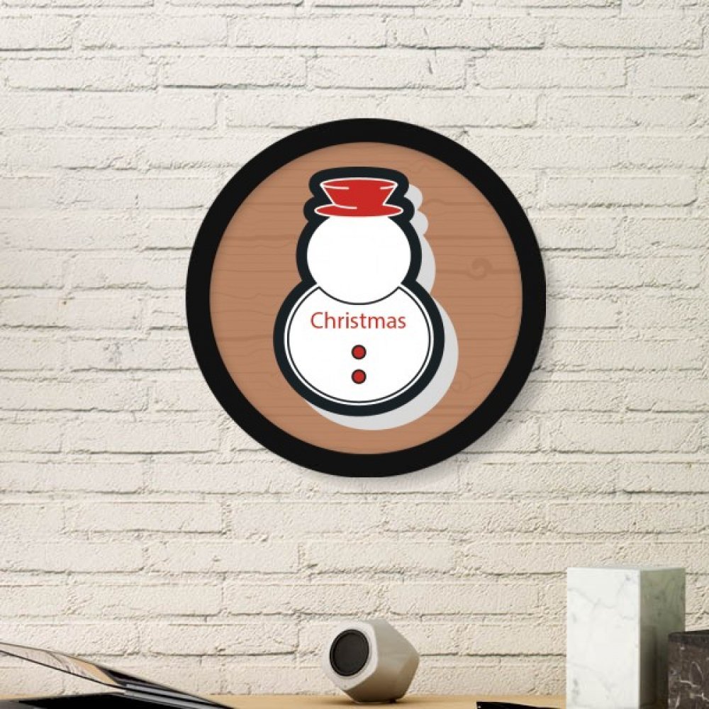 Cadre photo Bonhomme de Neige de Noël pour habiller un mur blanc vide