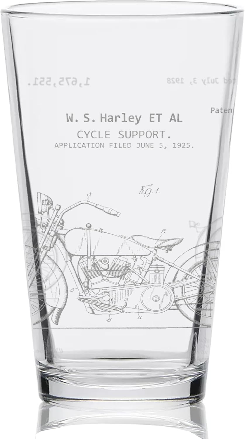 NIKOLA-TESLA ELECTRICAL ENERGY TRANSMITTER - 1914 Engraved Beer Pint Glass | Inspired by Historical Inventions Innovations & Machines | Great Collectible Gift Idea & Unique Decor!