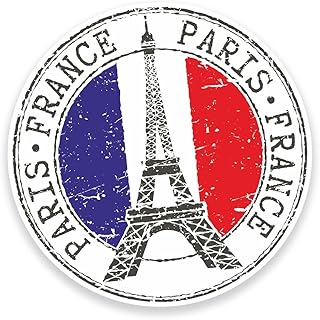 Paris Eiffel Tower France Vinyl Sticker Decal Laptop Car Bumper Sticker Travel Luggage Car Sign Fun 5"