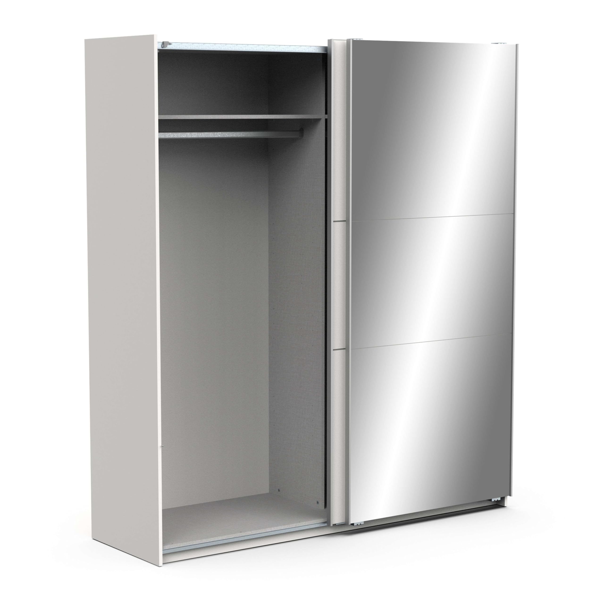 Miroytengo Armario con Espejo Ghost Alto Dormitorio Moderno Color Blanco Mate 203x178 cm