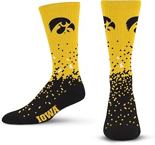 For Bare Feet NCAA mens Spray Zone Crew Sock Ncaa